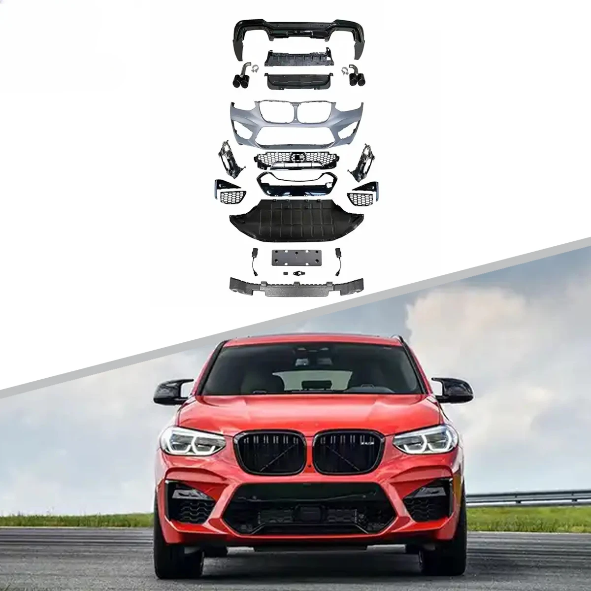 

High Quality X4M Style Body Kit For BMW X4 M-Tech 2018-2020