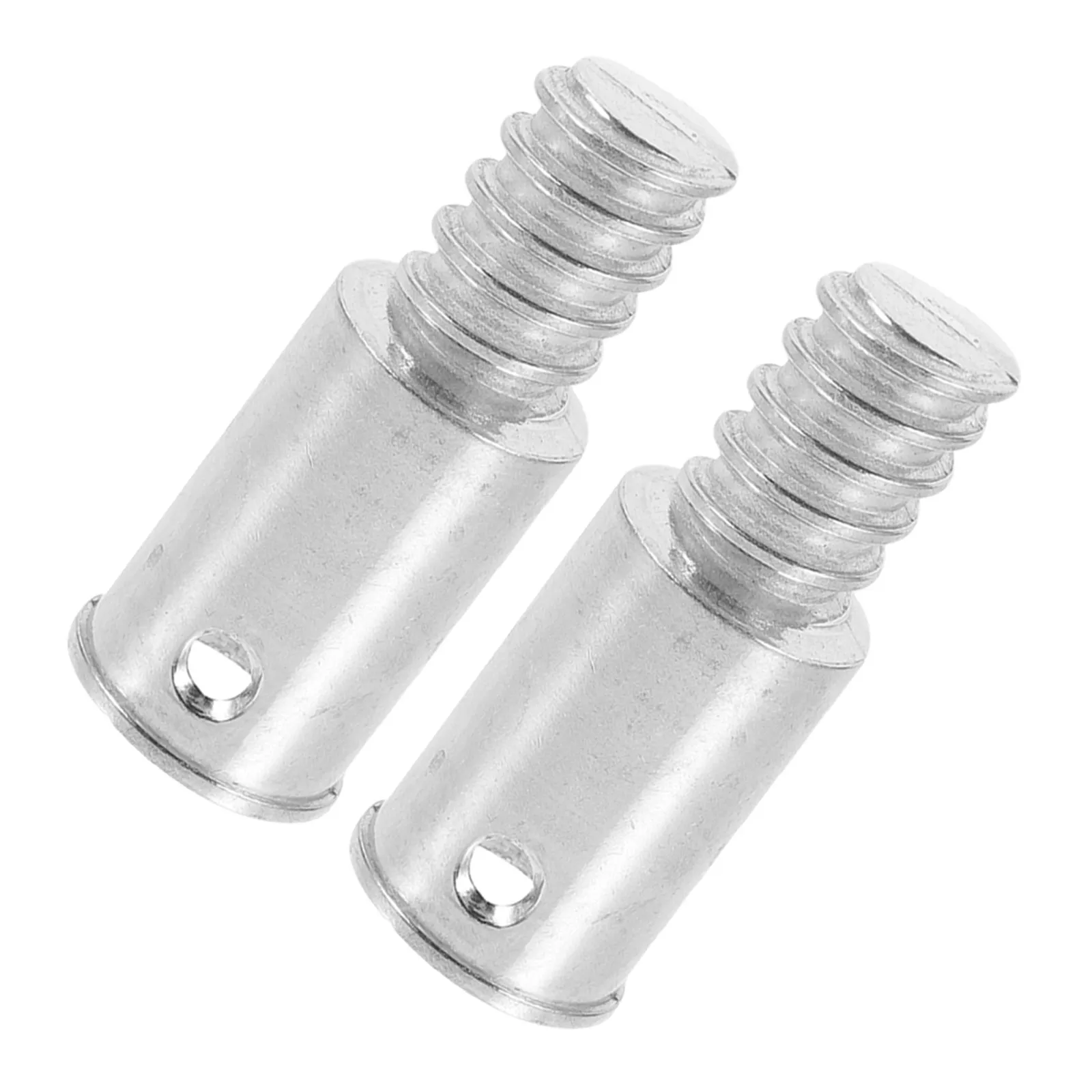 2Pcs Aluminum Alloy Threaded End Adapter for Broom Mop Extension Poles 25Mm Diameter Easy Assembly Disassembly Home Office Use
