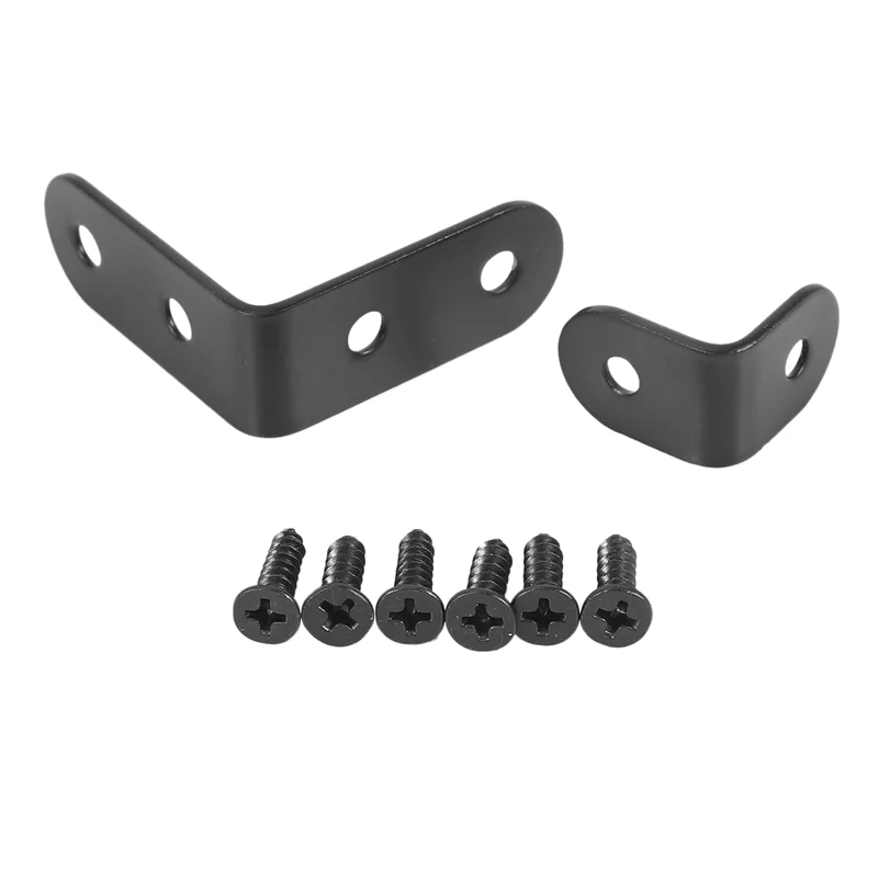 

A08M-80 Pcs Black L Brackets 90 Degree Angle Joint Bracket Fastener For Wood Chair Bookshelf Board (40Pcs-40Mm/40Pcs-20Mm)