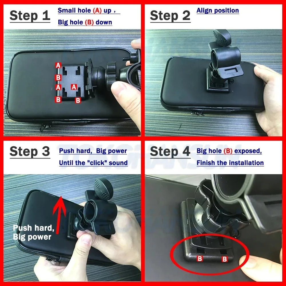 Motorcycle Telephone Holder Support Moto Bicycle Rear View Mirror Stand Mount Waterproof Scooter Motorbike Phone Bag for Samsung