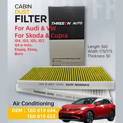 WESTGUARD Activated Carbon Cabin Filter For VW Volkswagen ID.3 ID4X ID6X CROZZ Audi Q4 e-tron Skoda Enyaq MK9016-2 SP1059-2