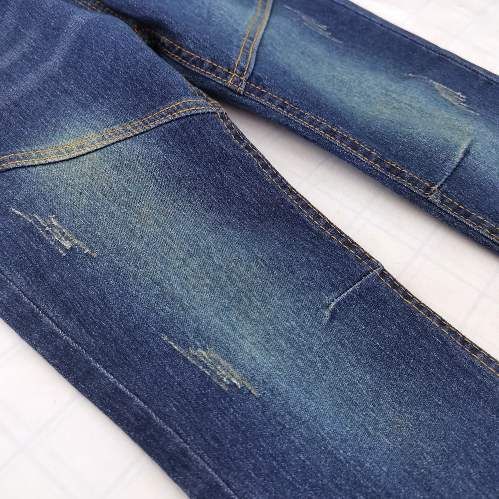 IENENS 4-11Y Fashion Children\'s Jeans Boy Denim Trousers Kids Clothes Baby Boys Elastic Waist Pants Slim Jeans For Boy