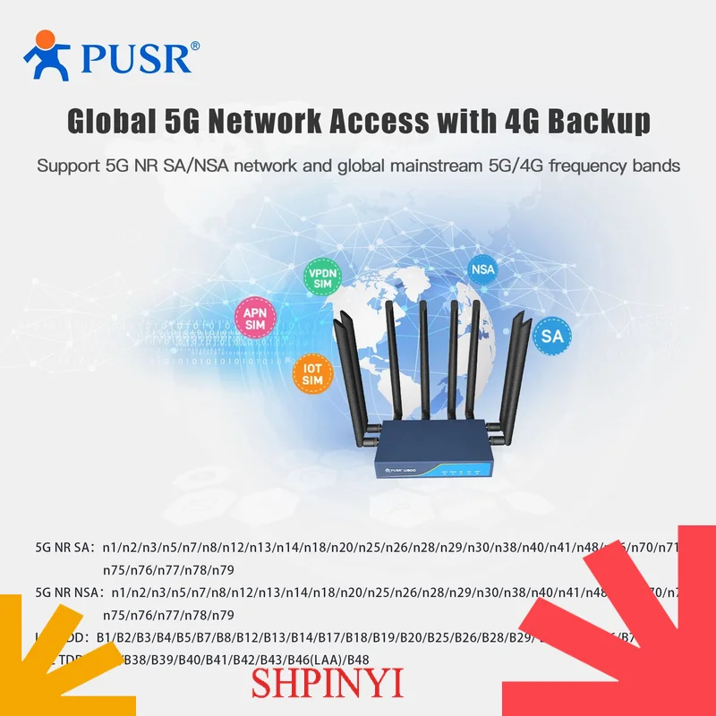 PUSR Matter 5g 1900mbps Wireless Wpa3 2 802.11b Air Conditioning Control Module Rtu To Tcp Special Offer