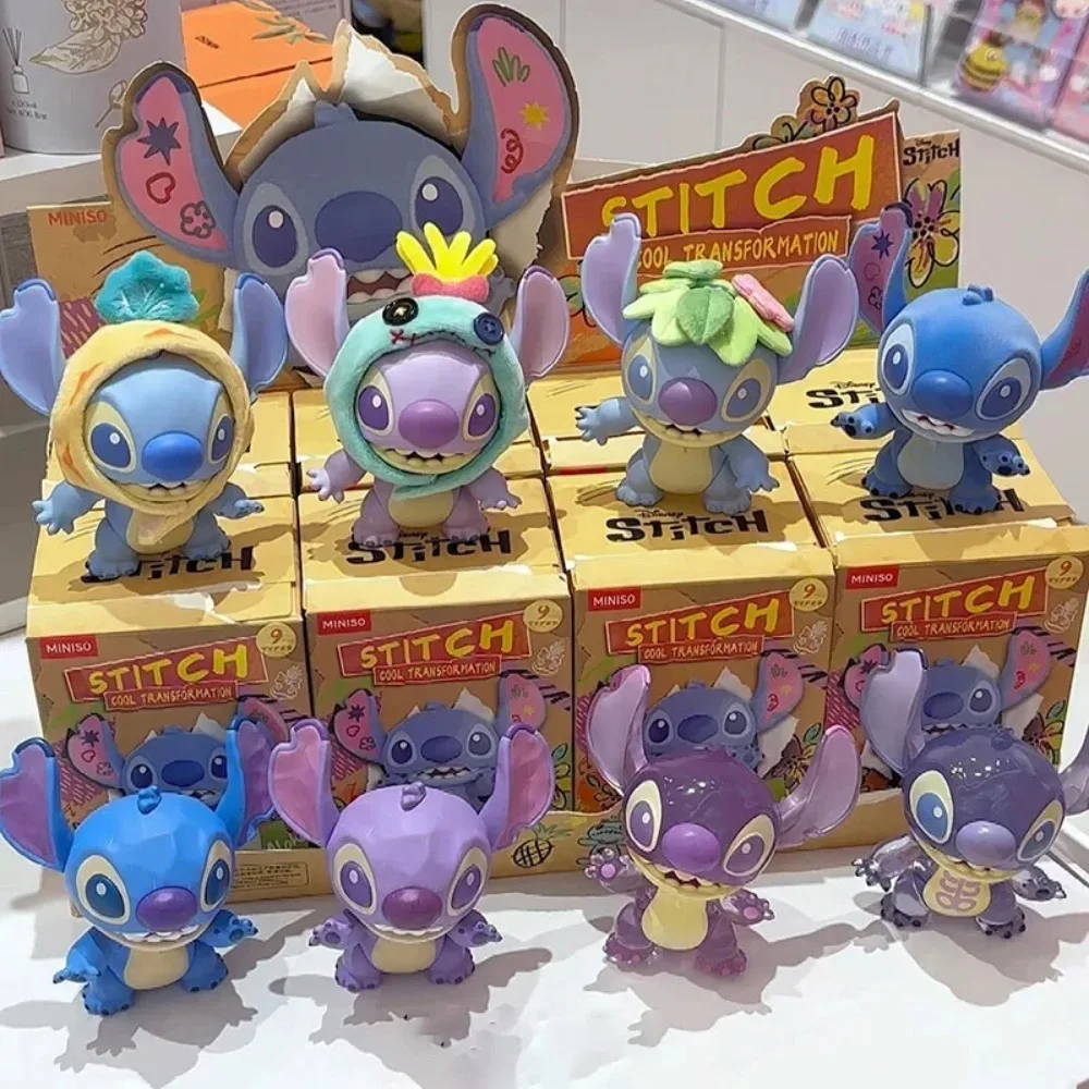 

Stitch Cool Transformation Series Blind Box Action Figure Cute Garage Kit Collection Toy Ornament Mystery Box Girl Surprise Gift