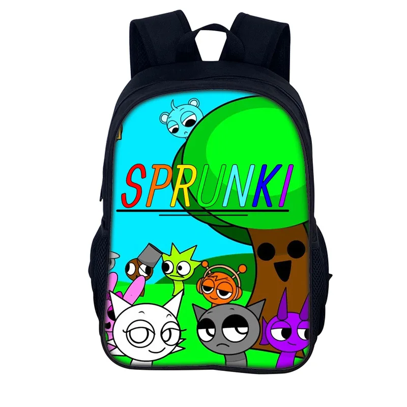 Mochila escolar Sprunki, Mochila escolar Incredibox Sprunki, Mochila Sprunki, Mochila para estudiantes, regalo de Navidad