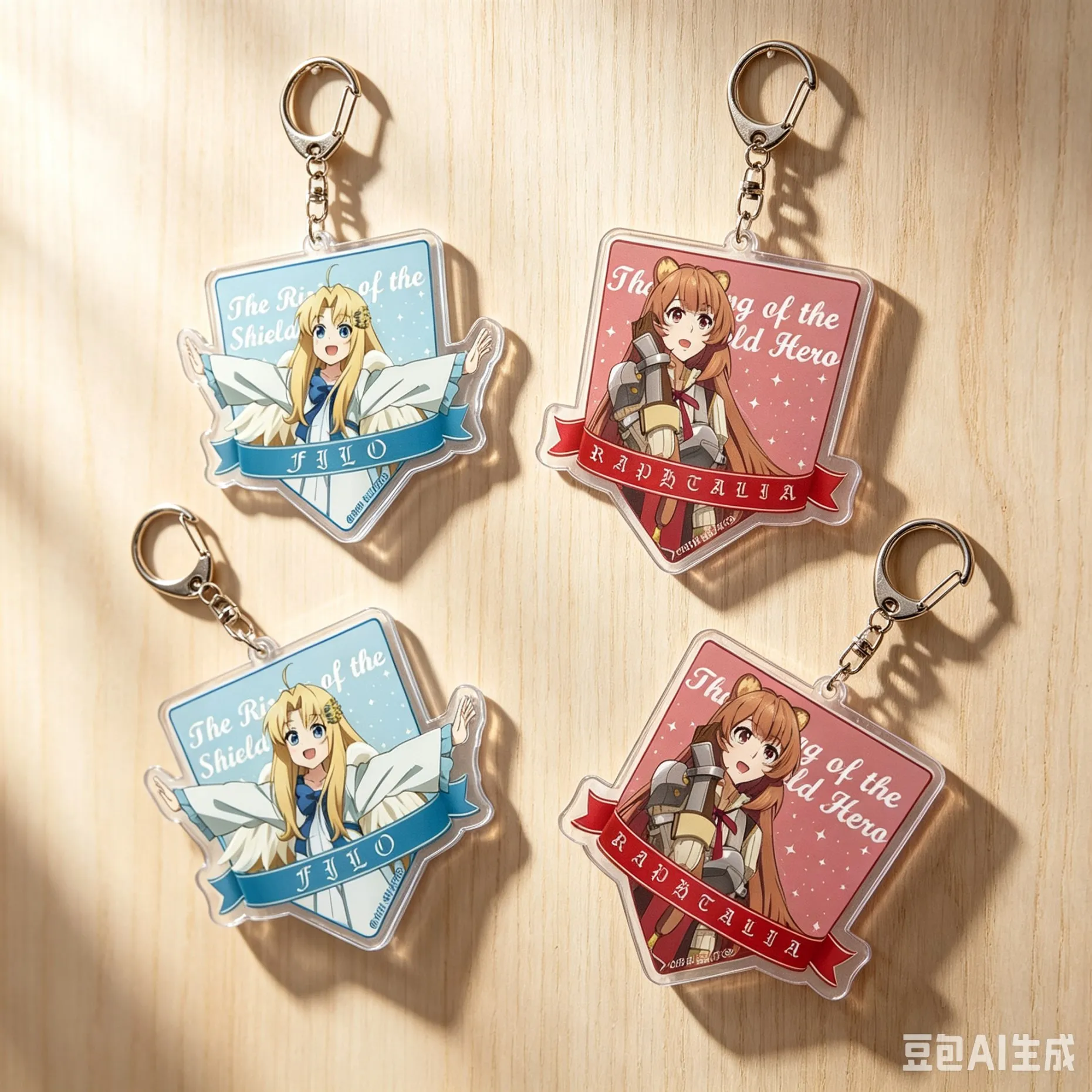 Anime The Rising Of The Shield Hero Bag Acrylic KeyRing Anime Cell Phone Pendant As A Gift For Fans Exquisite Product Keychain