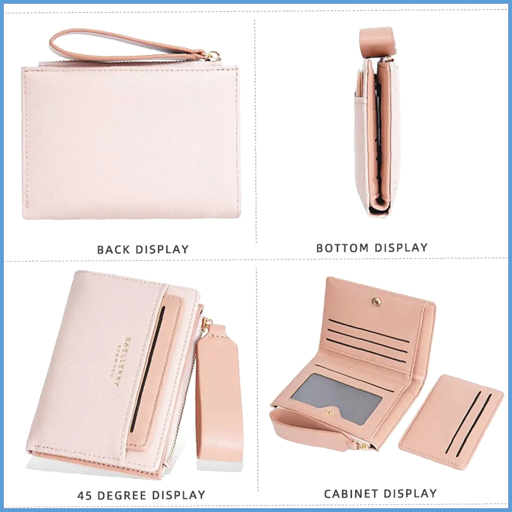 New style wallet for women, short, high-end, ins card bag, integrated color blocking wallet, fashionable zipper wallet image 6