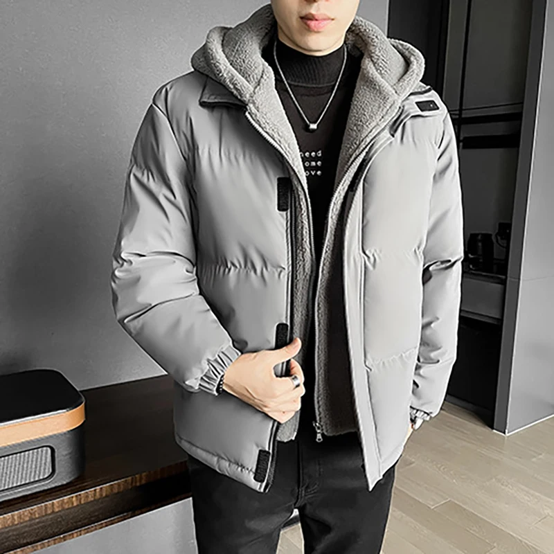 2023 New Winter Warm Thicken Jacket Men Casual Loose Windproof Hooded Parkas Jacket Male Fashion Polar fleece High Quality Coat