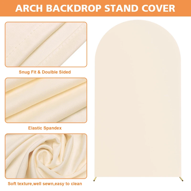 Wedding Arch Cover Elastic Spandex Thick Covers for Backdrop Stand Solid Color Photographic Background Birthday Party Decoration