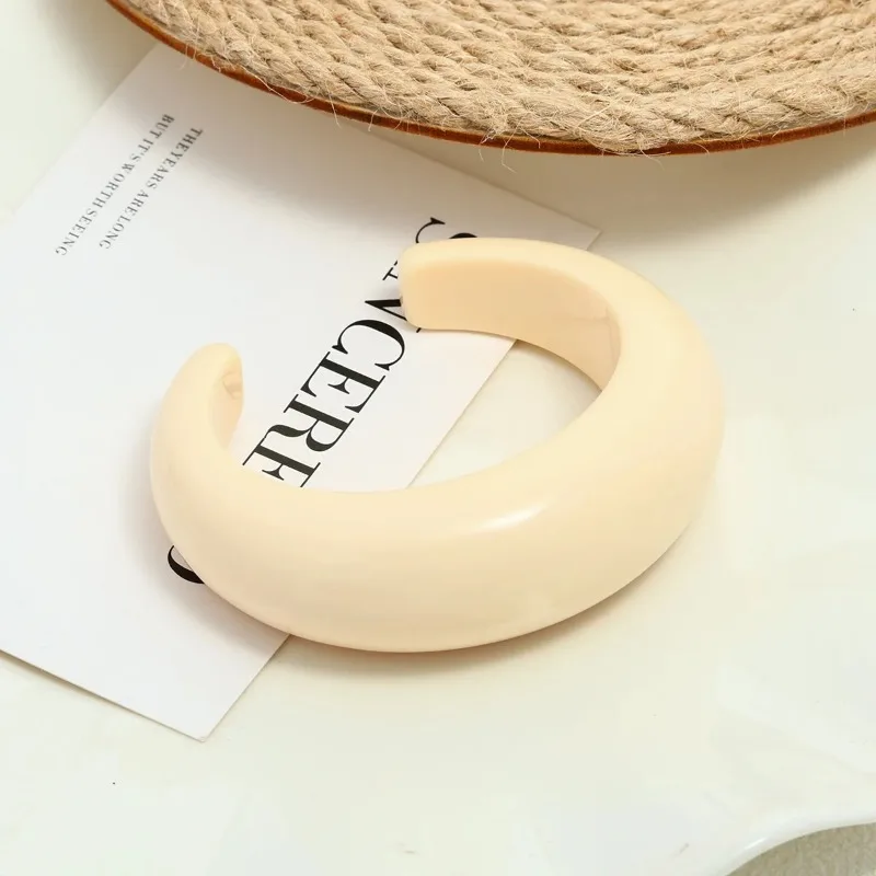 القمر شكل الاكريليك الراتنج أساور خواتم للنساء هندسية خواتم الاصبع أساور أساور الشرير الحد الأدنى مجوهرات برازيلرت أساور