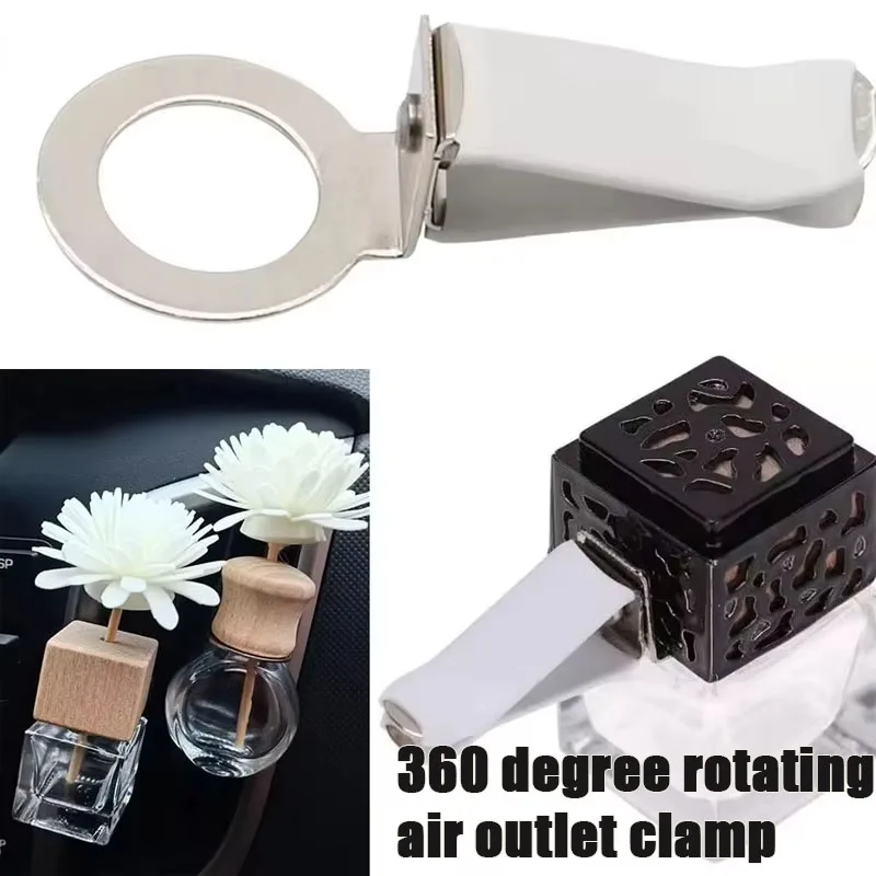 1-20PCS Car Aroma Clip Vent Holder 360 Swivel Spring Clamp with Soft Rubber Pad for Perfume Bottle Auto Interior Decor