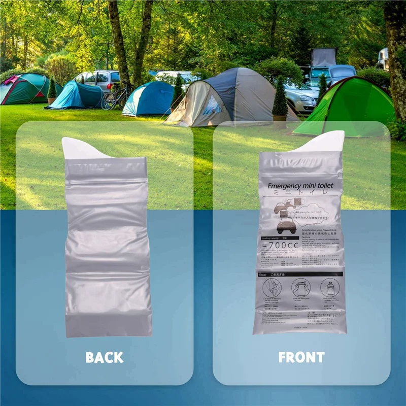 

Y50A-48 шт. одноразовые портативные аварийные мешки для мочи 700 мл, туалетный писсуар, мешок для рвоты для кемпинга, путешествий, автомобиля, мужчин, женщин, детей