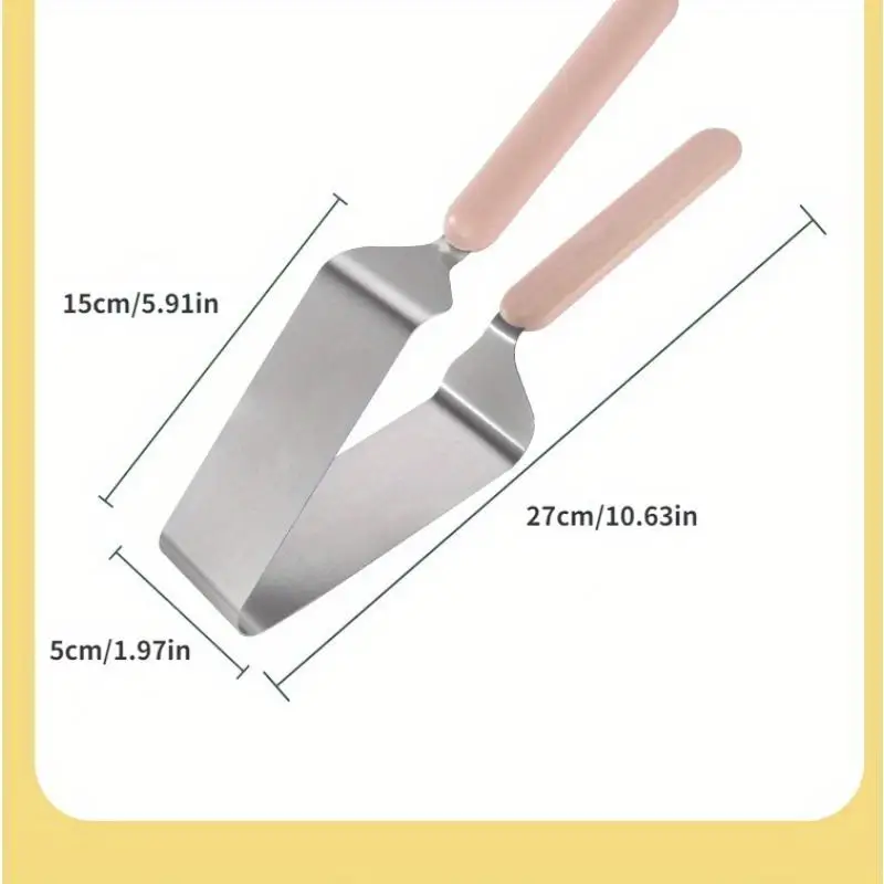 1PC Stainless Steel Cake Cutting Knife Cake Divider Triangular Cake Block Clip