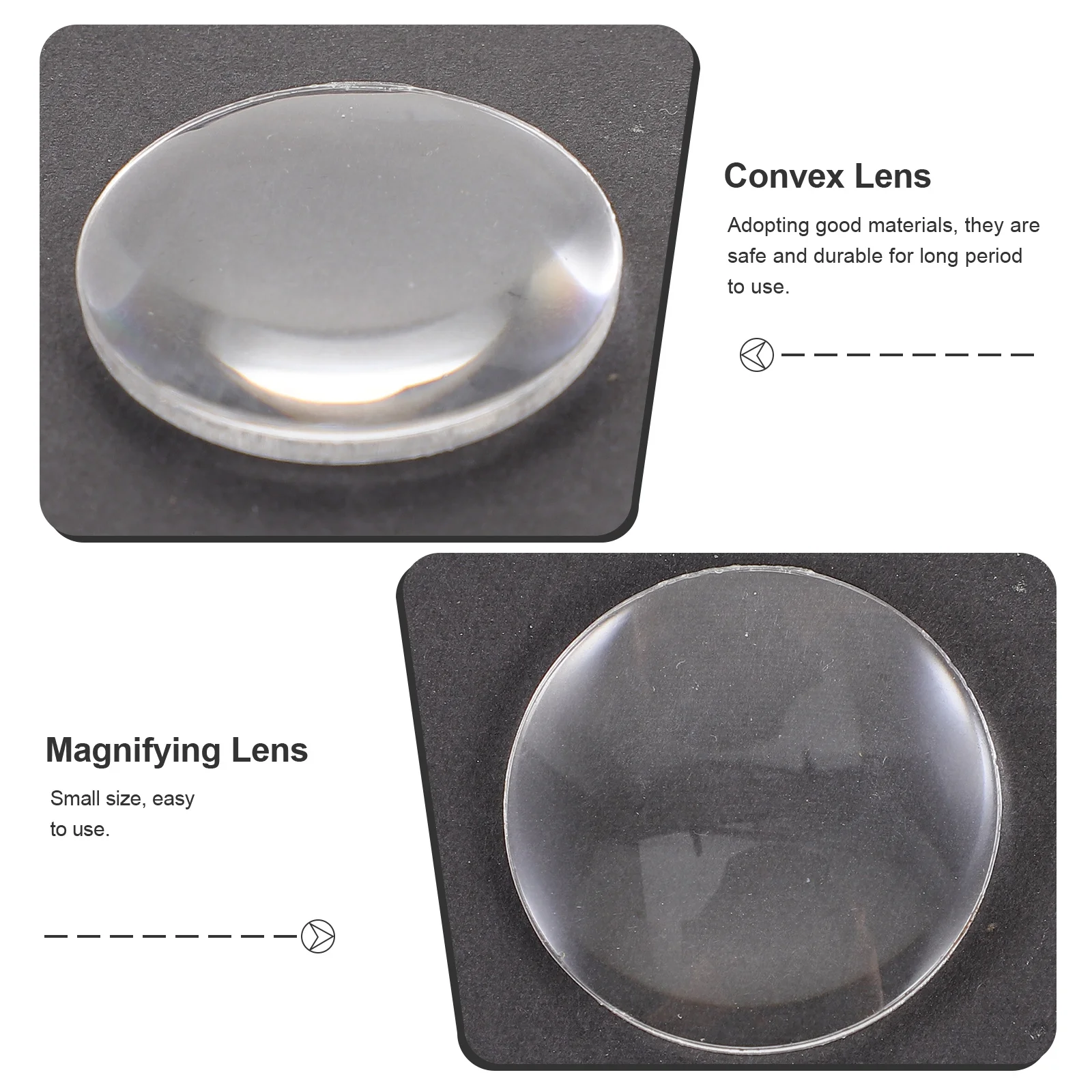 

12Pcs Optical Lens Set Convex Transparent Optical Teaching Lens Physics Science Experiment Learning Aids Science Teaching Tools