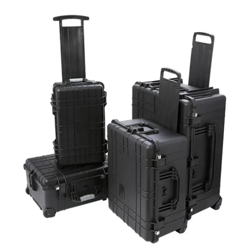 Waterproof Trolley Case Toolbox Dustproof Protective Camera Storage Instrument Box Equipment Protection With Pre-cut Foam Lining