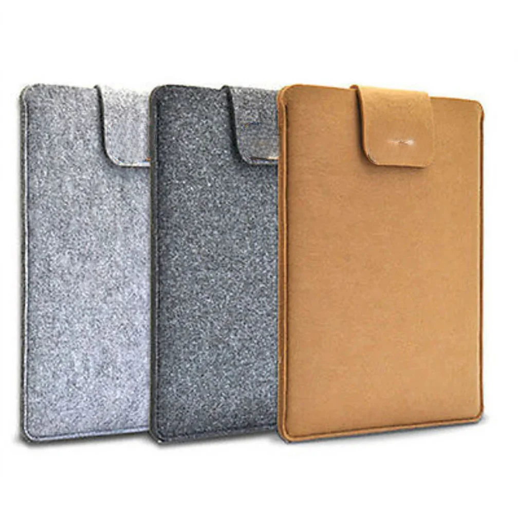 

Felt Sleeve Slim Tablet Case Cover Bag 11 13 15 Inch Solid Color Tablet Storage Bag