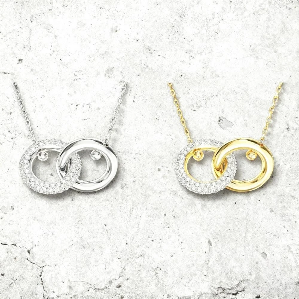 

Premium Jewelry Selling Texture Loop Inlaid Design Necklace Pendant Hip-hop Trend Personality Unique Party Performance Preferred