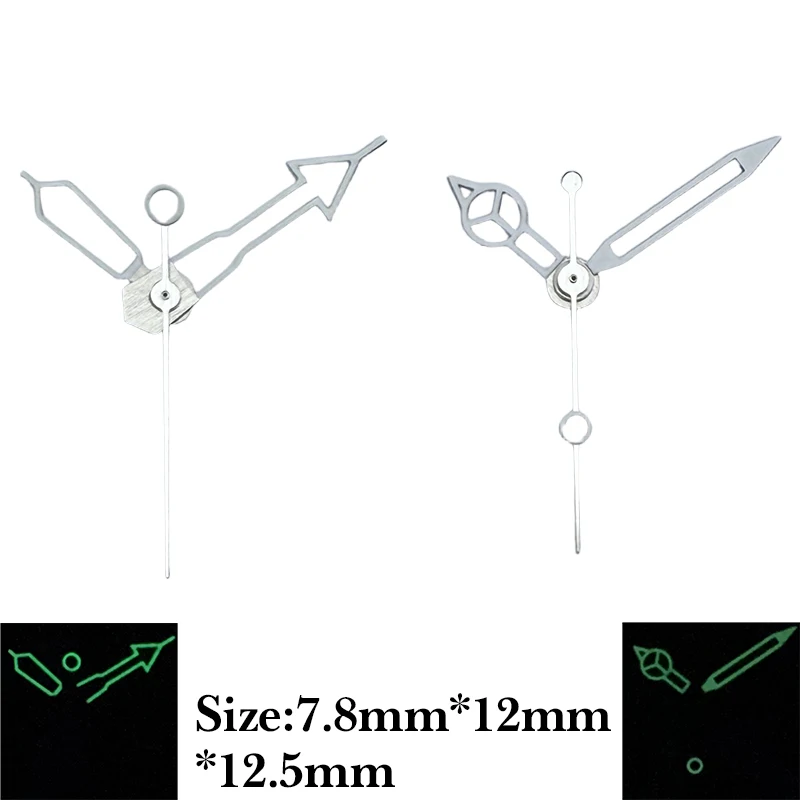 NOOKIDA зеленая светящаяся полая стрелка для часов Seiko NH35/NH36, механизм, игольчатые стрелки, винтажные аксессуары