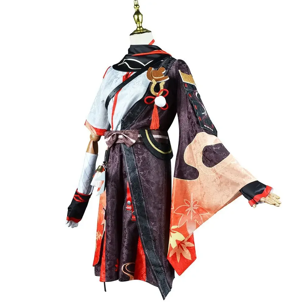 Game Genshin Impact Kaedehara Kazuha Cosplay Costume Halloween Uniform Kazuha Printed Kimono Combat Uniform Christmas Gift view 5