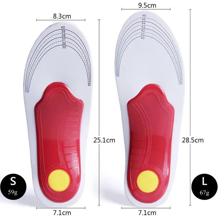 Wkładki ortopedyczne Arch Support Flatfoot Shoe Insole Sports Inserts Foot Cushion Heel Pads for Men Women Foot X/O Leg Correction