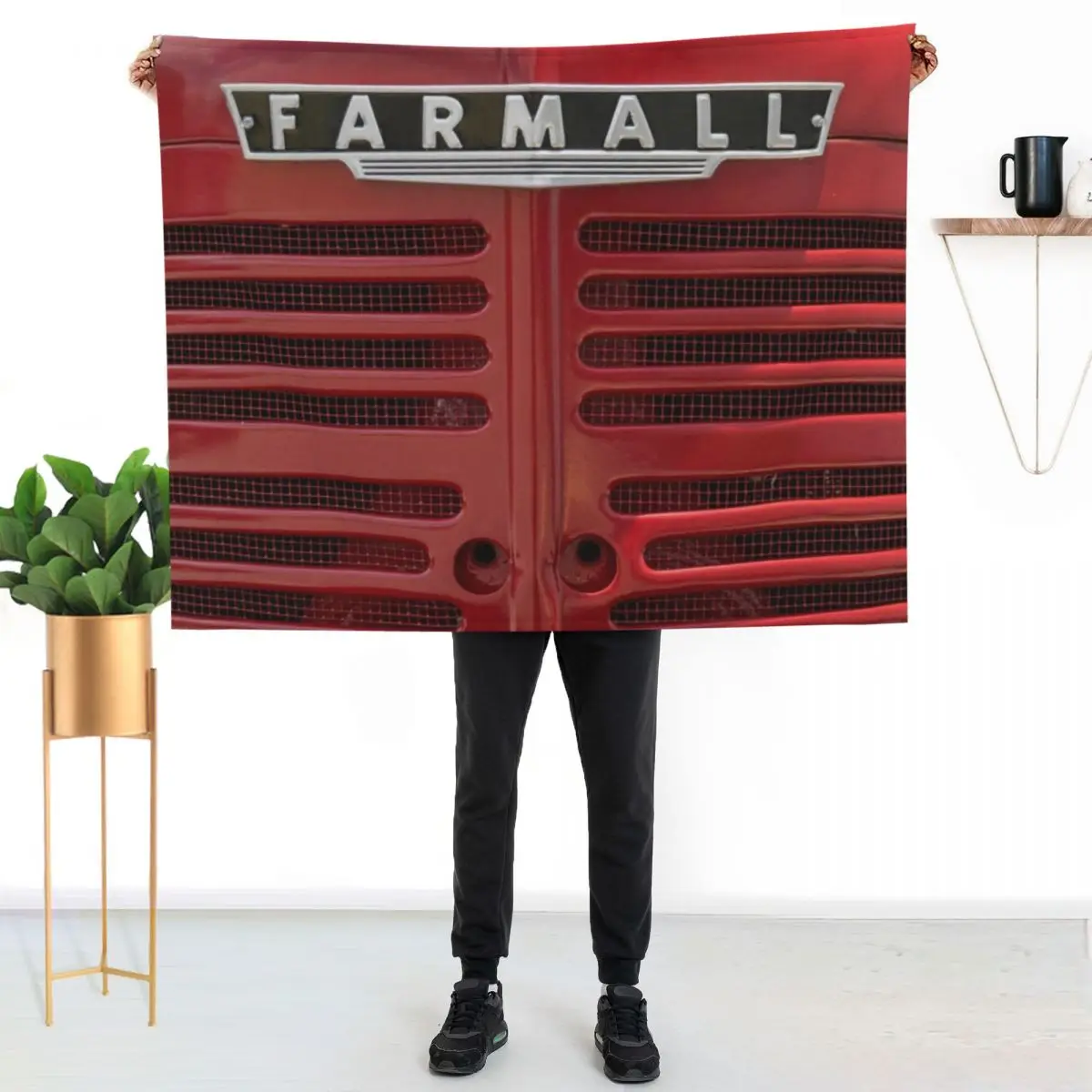 

Streamlined Farmall Grill Throw Blanket Warm Flannel Blanket for Couch Chair Bedroom