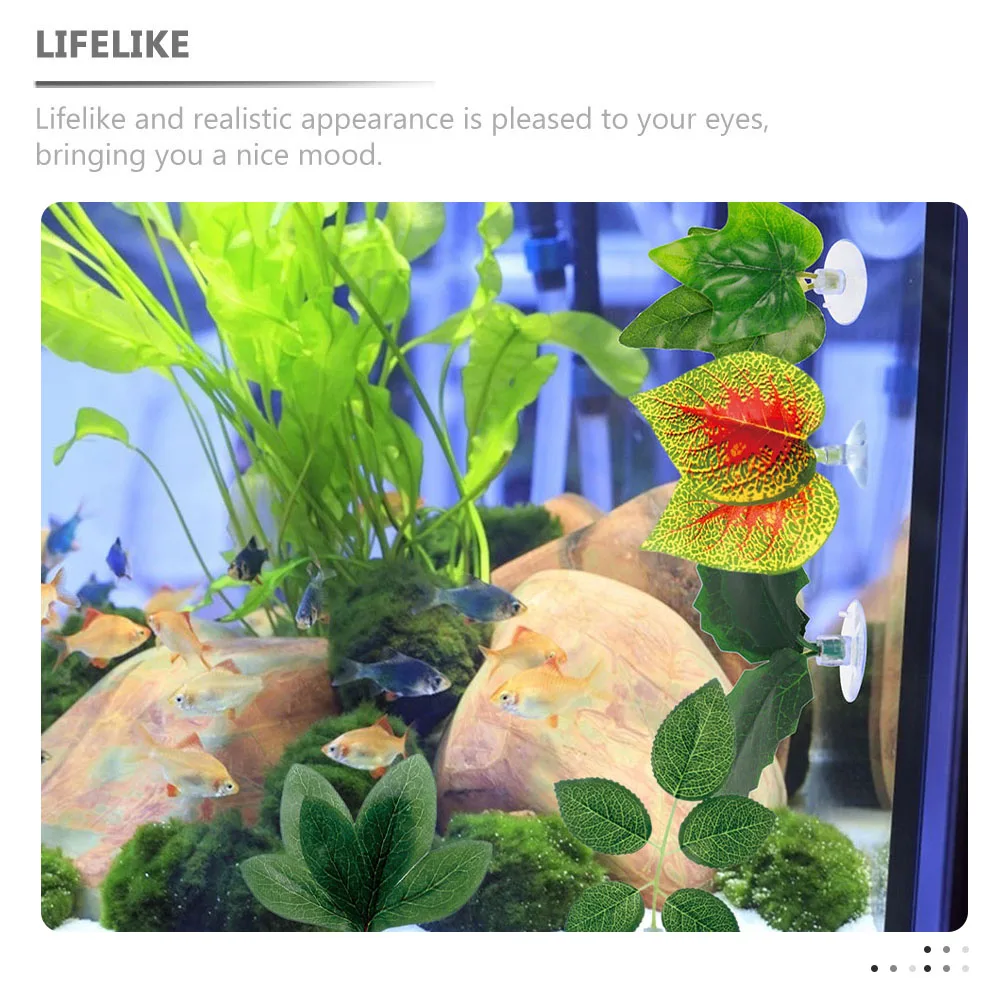 

3pcs Artificial Aquarium Plants Decorative Resin Safe Fish Tank Accessories Wear Resistant Faux Plant Reptile L scape Pet