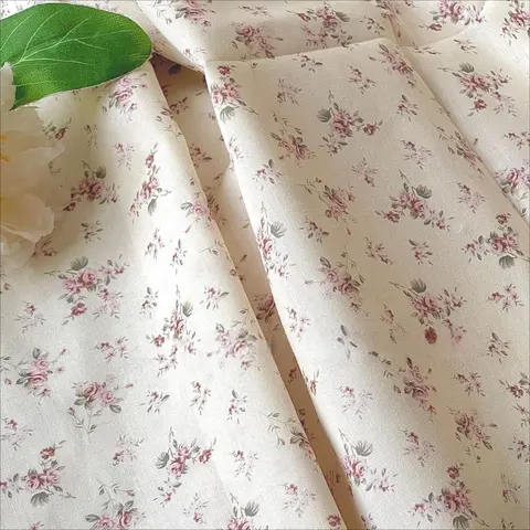 140x50cm Cotton 40S Digital Print Fabric Small Fresh Floral Design Comfortable Skin Friendly Sewing Cloth