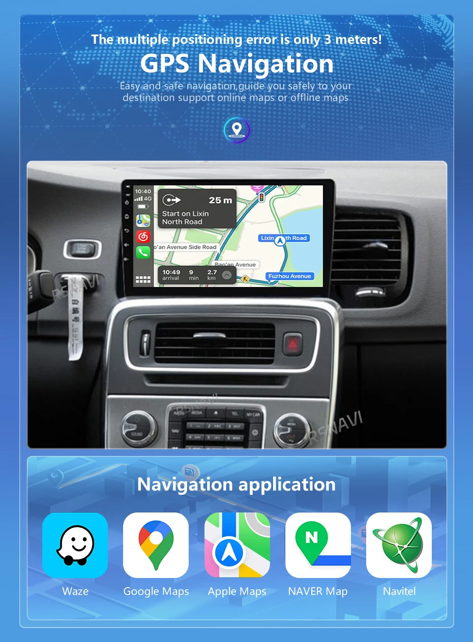 Android 16 Carplay Auto 2K Bildschirm Autoradio Multimedia-Player für Volvo S60 V60 2011 - 2020 Head Unit 360 2Din Autoradio Stereo – Detail 8