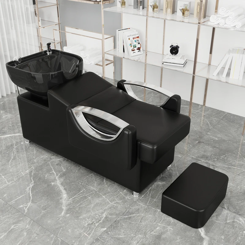 Barber shop, net celebrity shampoo bed, special shampoo bed, hair salon, high-end semi-recumbent punch bed