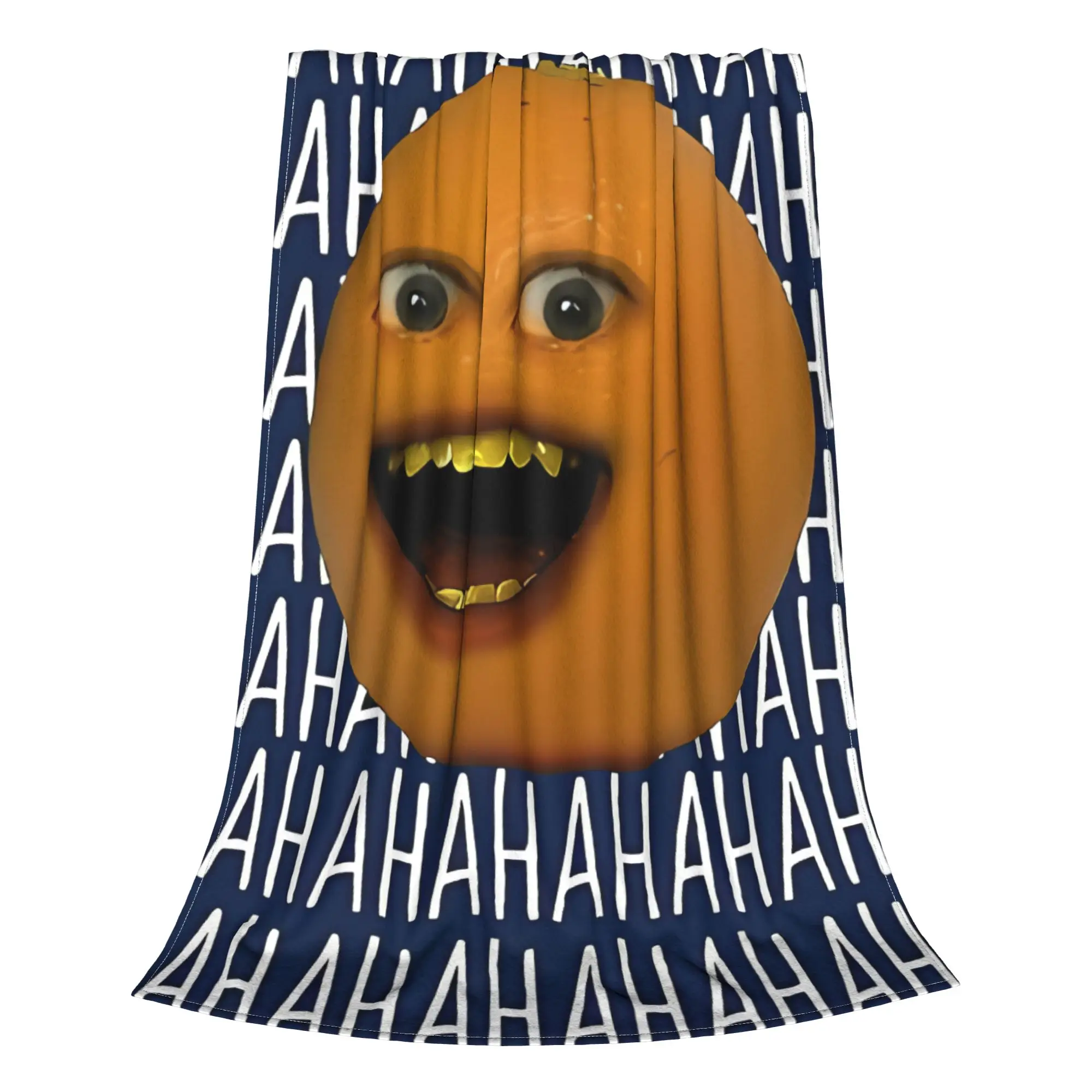 1PC Home Cutecore Ha Ha Ha Annoying Orange Blanket Super Cosy Plush Home Living Room Sofa Halloween