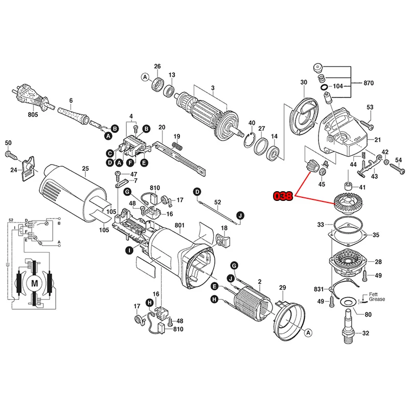 Crown Gear Set Replace For Bosch GWS7-115 GWS8-115 GWS 8-115 8-100 GWS7-125 GWS10-125C Angle Grinder Power Tool Accessories