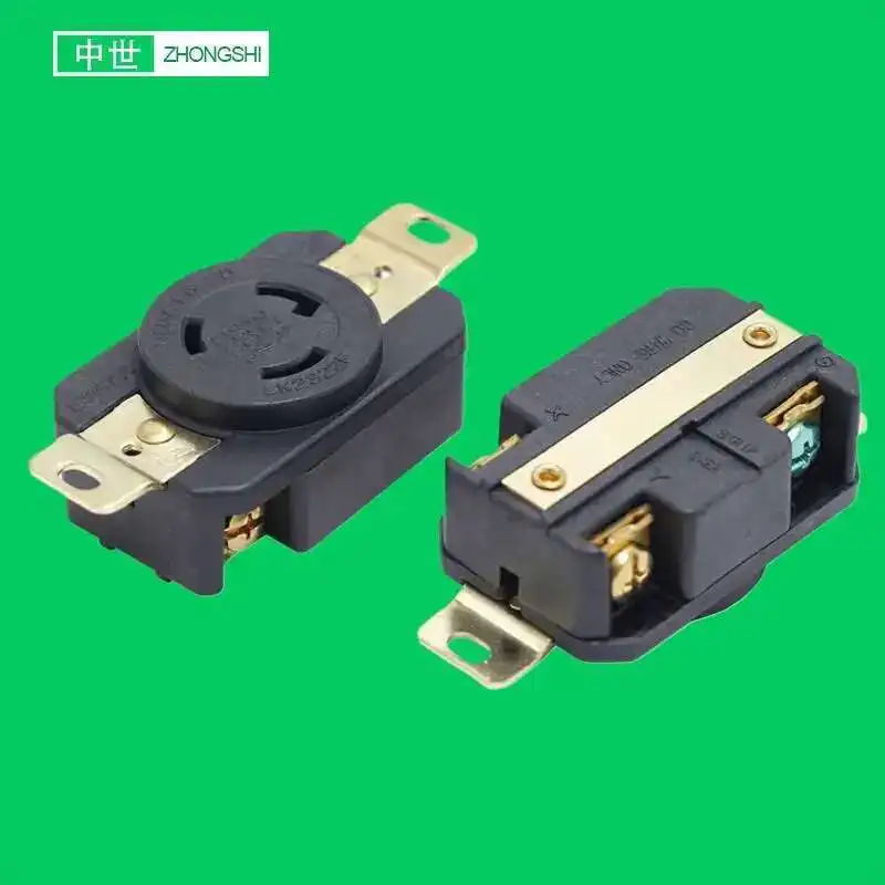 

Lk2322merican NEMA L6 20R Receptacle Socket 20A 250V Female 3 Hole Connector US Industry Wall Outlet Generator Aviation