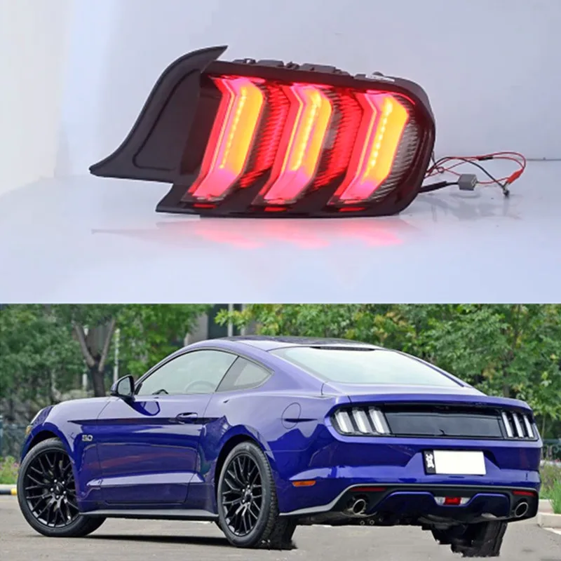 

Car LED Taillight Turn Signal Dynamic Assembly For Ford Mustang 2015-2020 DRL Daytime Running Light Rear Lamp Tail Lamp