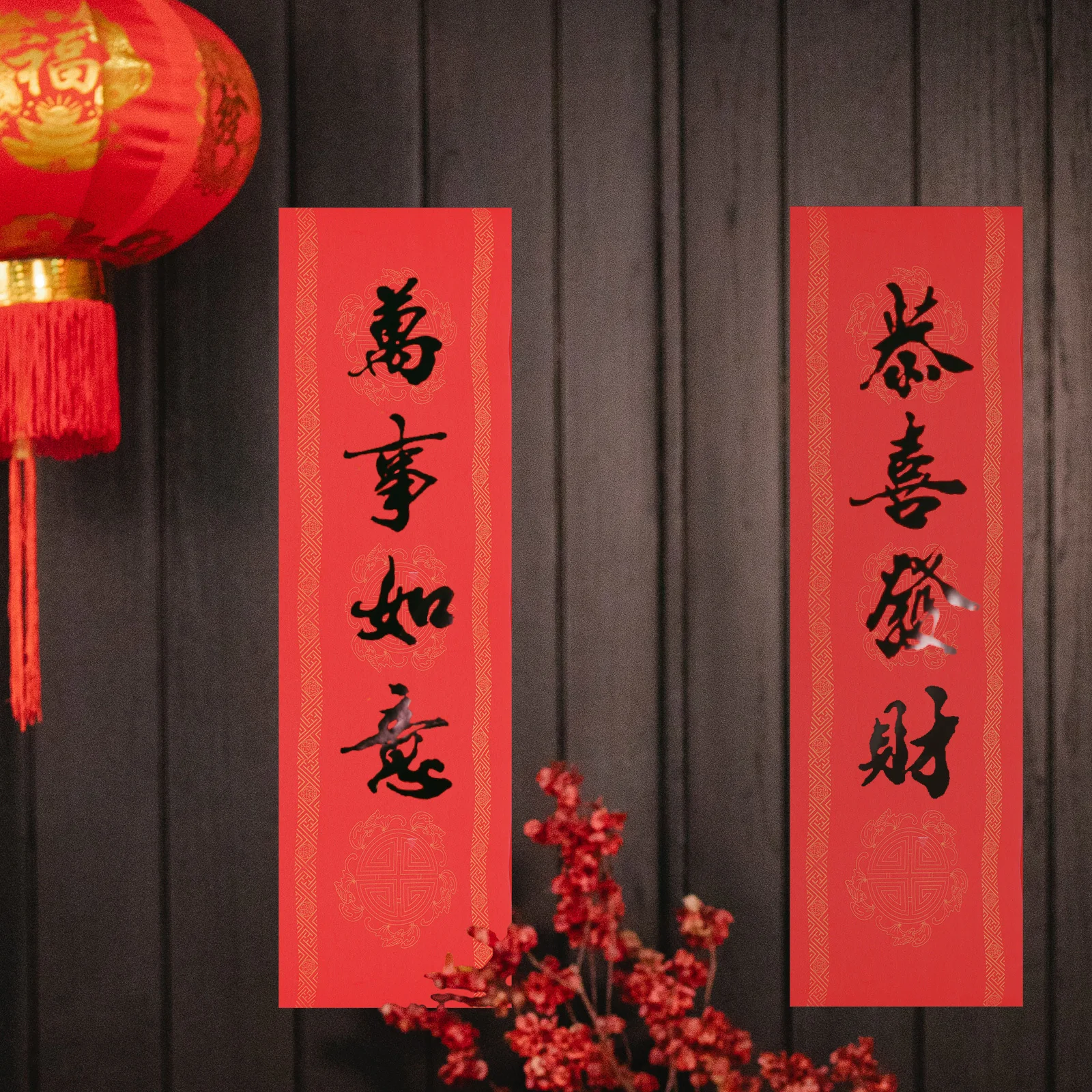 

1 Roll Chinese Calligraphy Thickened Red Xuan Paper Blank Couplet Paper for Spring Festival Couplets Writing New Year Decor