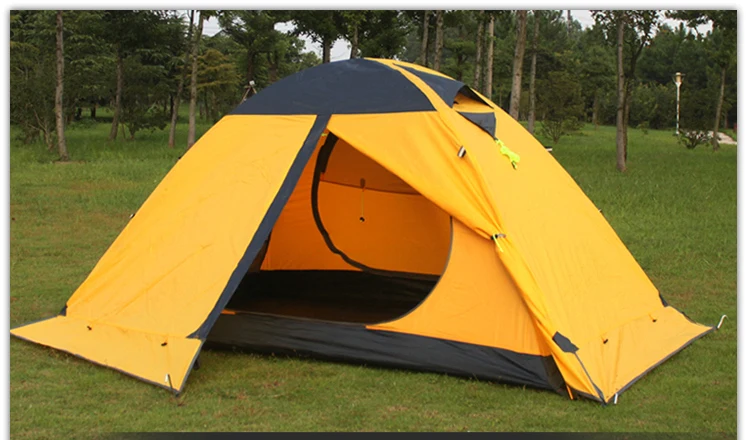 Outdoor trekking mountain tents 2 person ultralight 4 season hiking tent portable folding rainproof tent