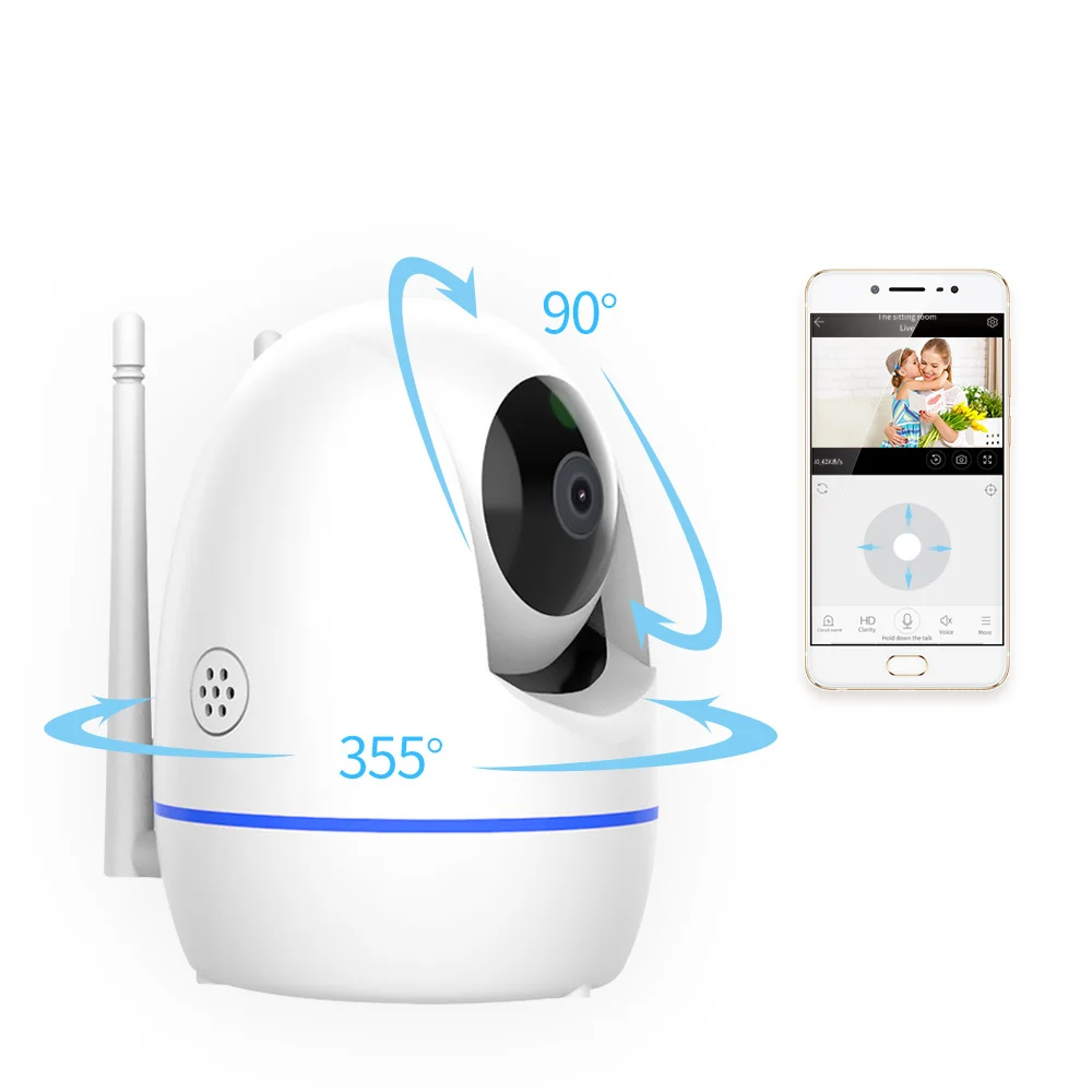 2MP Indoor Security Camera Wifi Full HD CCTV 2K Glossy Baby Monitor APP PC View Remotely 2 Way Talk Motion Detection Ycc365plus