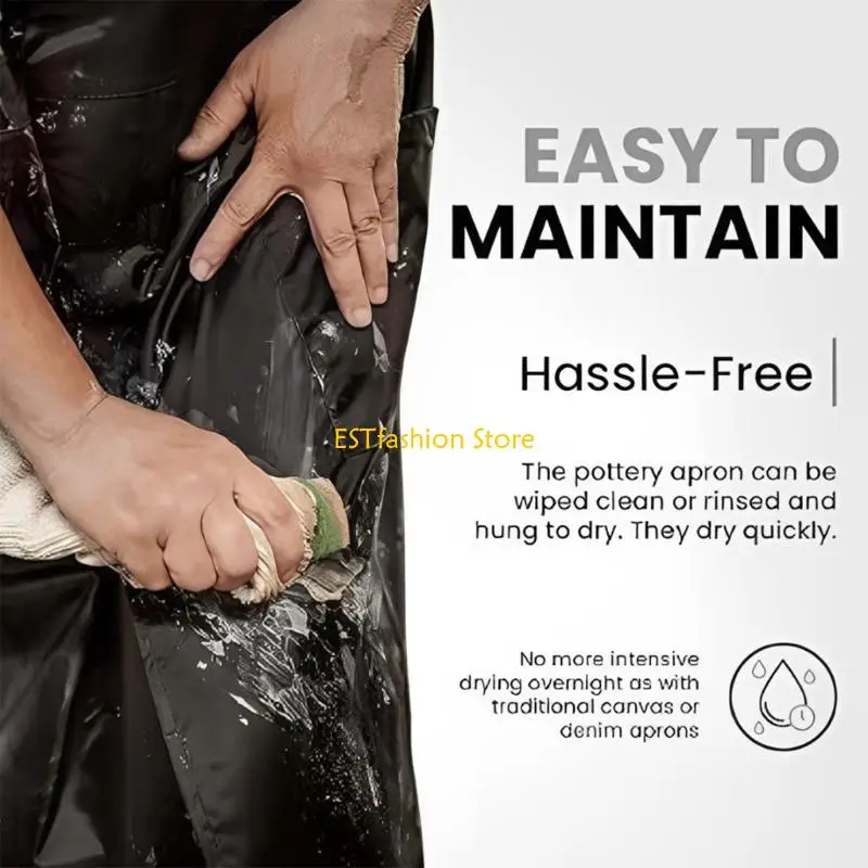 Y5GC Copertura completa Ceramica A Gparela Slitta Gambe Arte Apron Unisex Pinafore con tasca per creazione forti