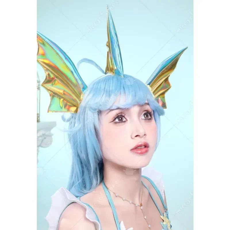 EE01 HAIKYUU Accessori cosplay PM da donna Fascia per capelli e coda con catena in vita di perle Taglia unica e 0Ww