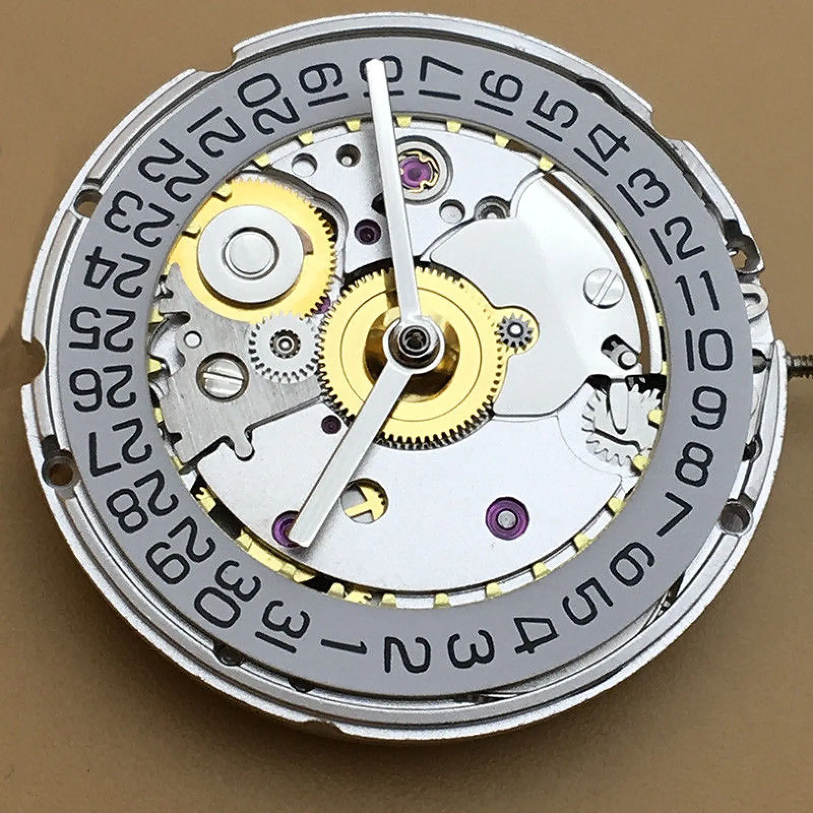White Retro Clone 25 Jewels Automatic Watch Movement For ETA 2824 2824-2 Single Calendar Watch Movement Watch Repair Accessories - view 5