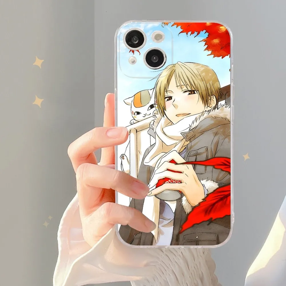 Natsume Yuujinchou-Coque de téléphone chat pour iPhone, étui mobile pour iPhone 15, 8, 7, 6, 6S Plus, X, SE 2020, Poly XS, 14, 11, 12, 13 Mini, Pro, Max