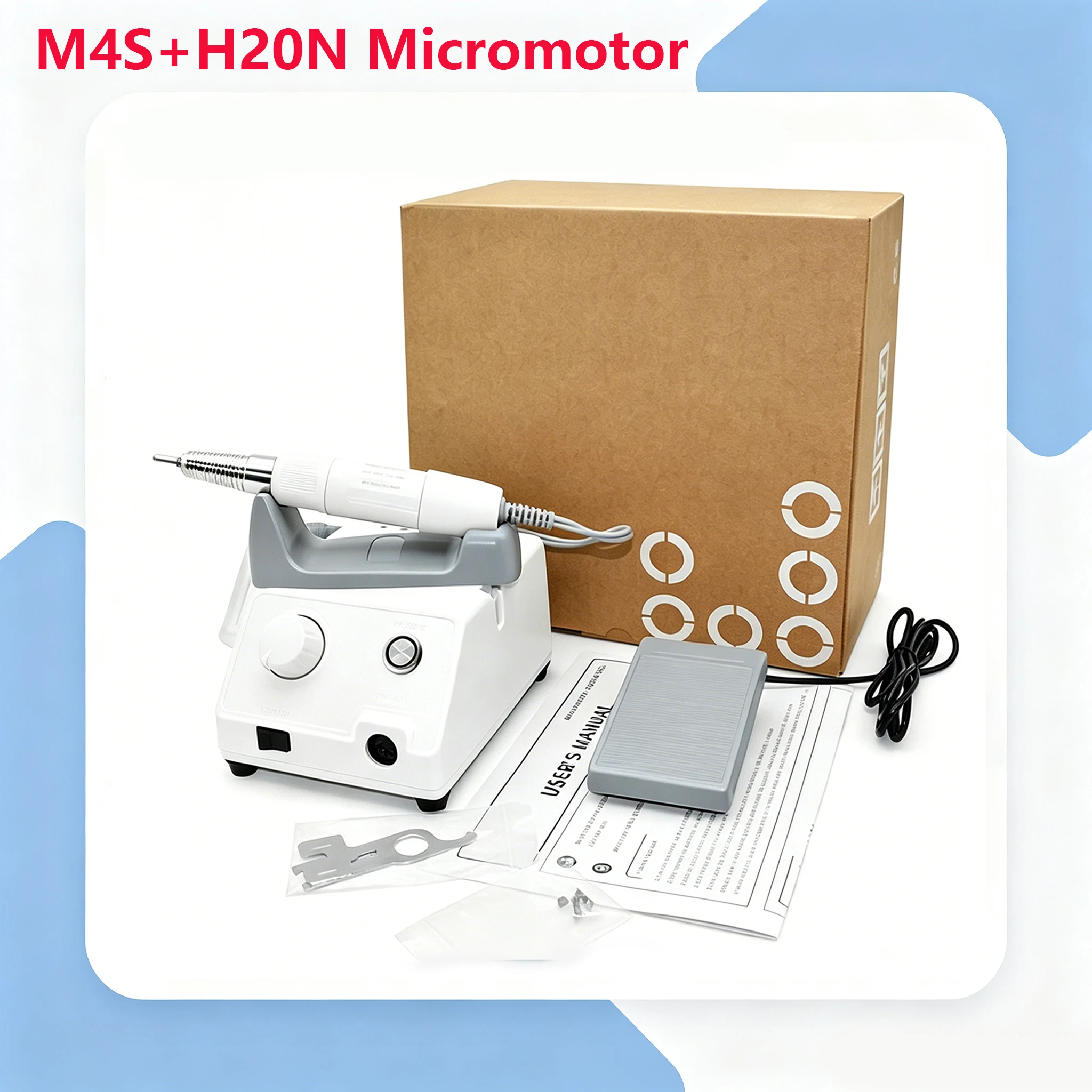 Dentistry MARATHON M4S Micromotor Polishing Machine 35000rpm H20N Handpiece Foot Control For Dental Zirconia Block Glass Ceramic