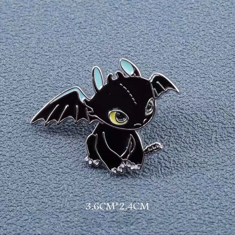 Dragon Taming Master Anime Niedliche Zahnlos-Halskette, Ohrstecker, Ring, Brosche, Nischen-Accessoires für Paare, Geschenke für Sie und Ihn – Detail 7