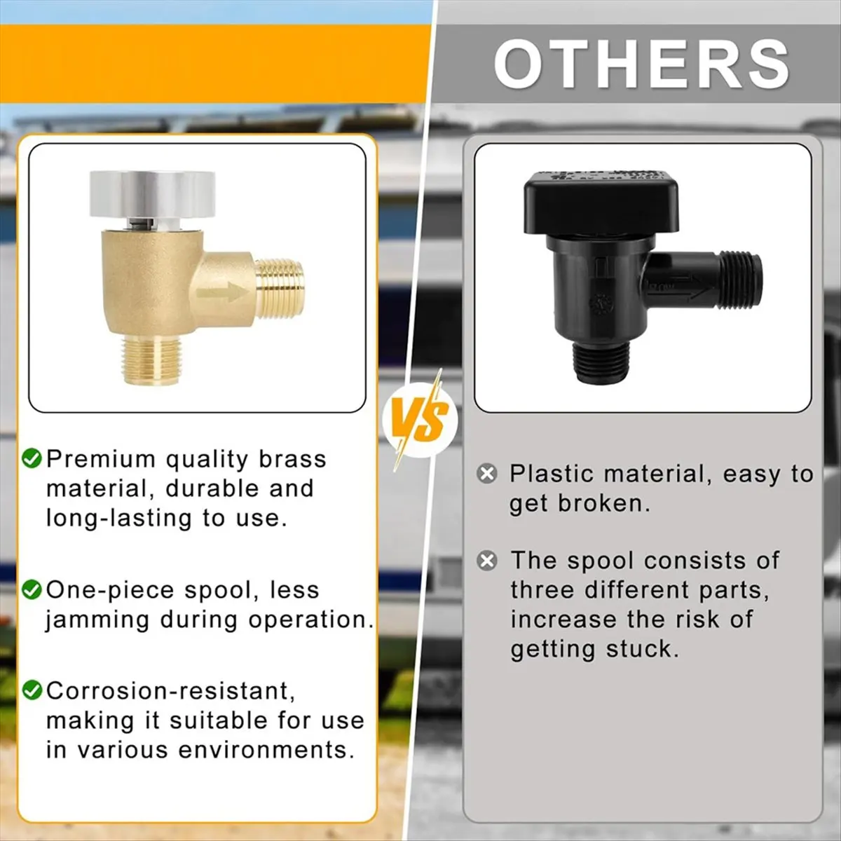 RV Vacuum Breaker Check Valve 571-VAC-CHK-A for Leaking RV Vacuum Breaker on Black Tank System