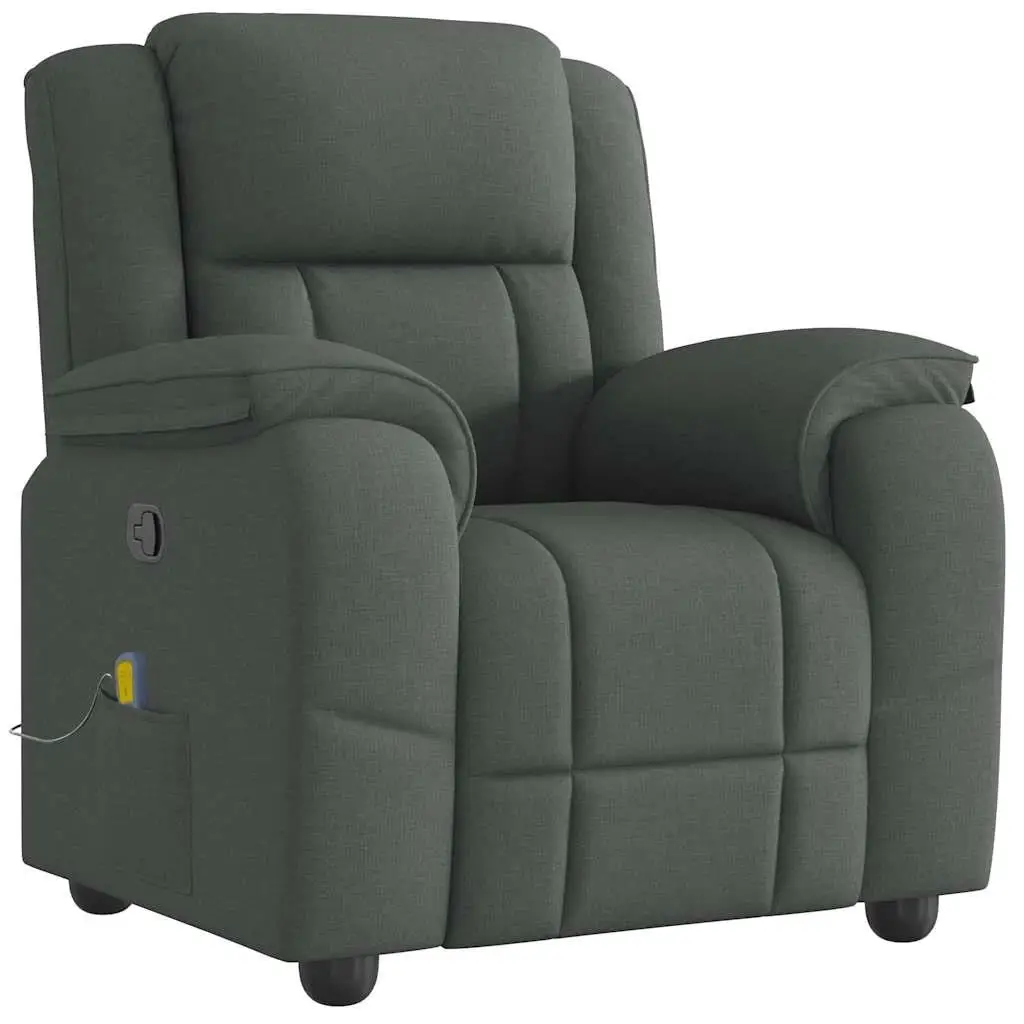 Dark Gray Fabric Massage Recliner Chair - Comfort & Relaxation