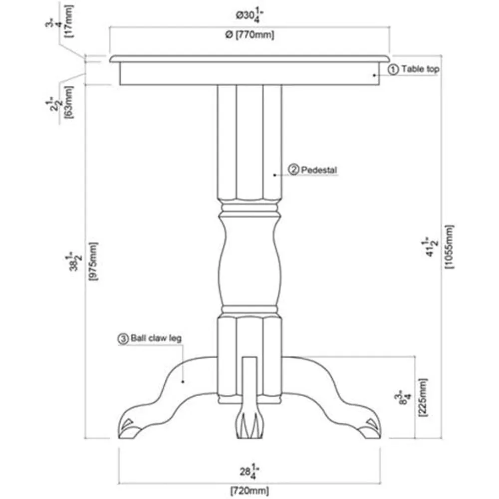 42" Height Pub Table - Brandy