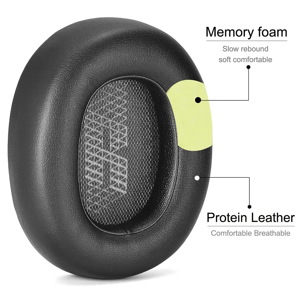 Almofadas de espuma de memória para substituição de almofadas de ouvido compatíveis com JBL E65 E65BTNC / Duet NC / Live 650BTNC Live 660 BTNC