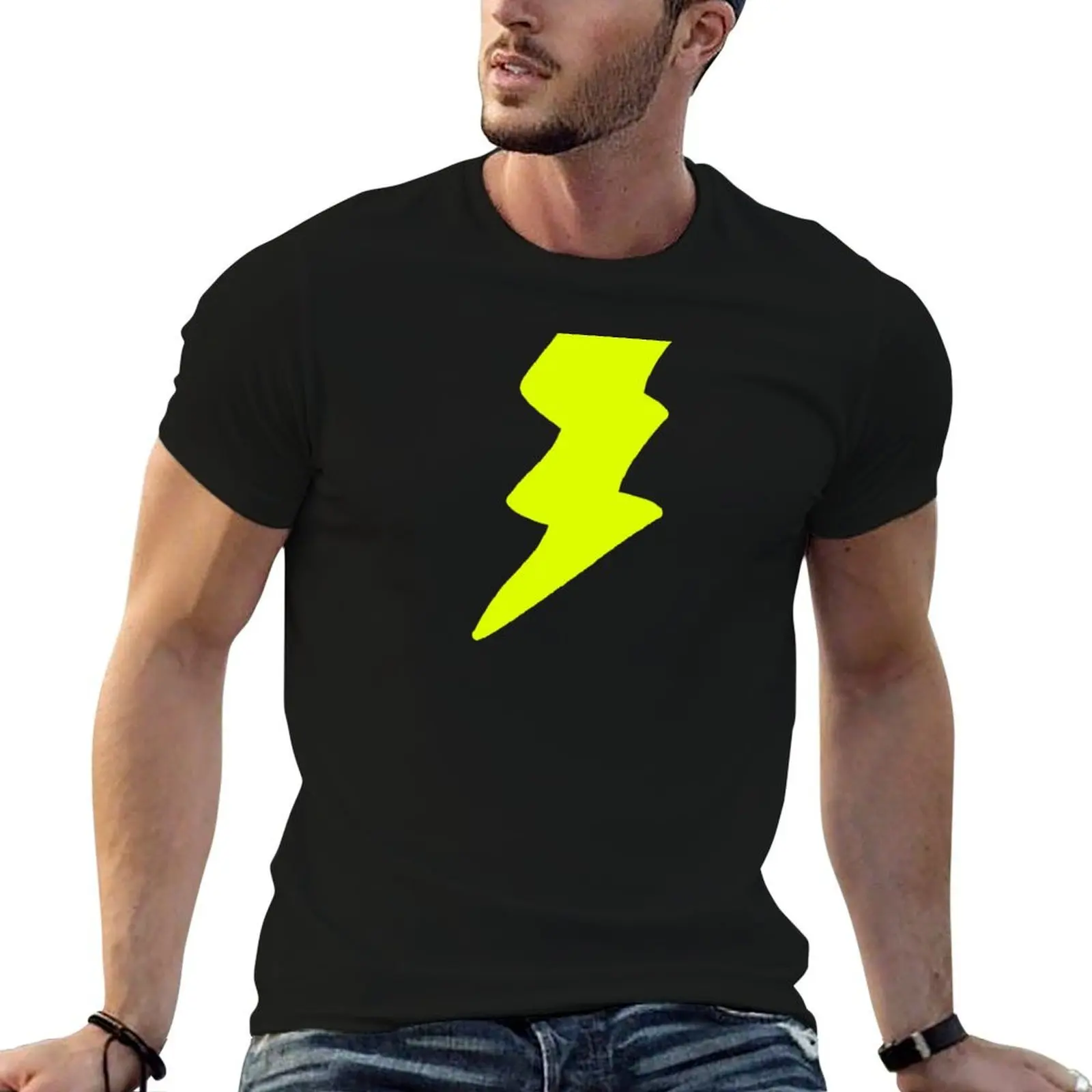 shirts tshirt 100% t cotton Lightning t graphic T-Shirt cotton funny for man man shirts for funny