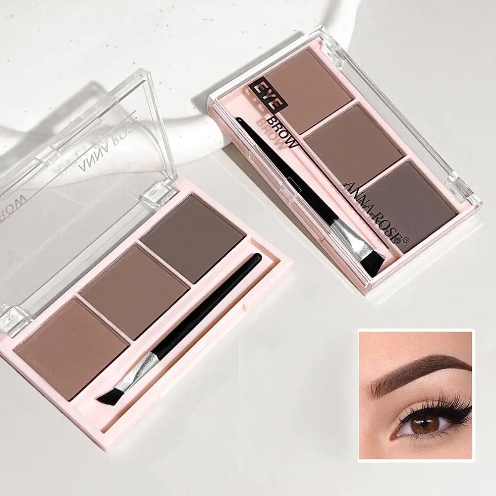 Eyebrow Powder Eye Shadow Three Color DIY Is Suitable for Various Styles, Three-Dimensional Eyebrow Shape, Waterproof, Natural