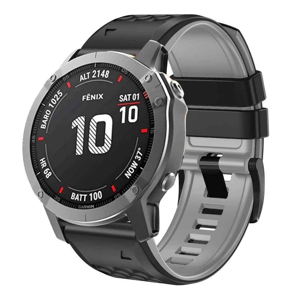 Correa de silicona para reloj inteligente, accesorio de 22 y 26MM para Garmin Fenix 7X, 7, 6, 6X Pro, 5, 5X Plus, 3 HR, Epix 2, EasyFit