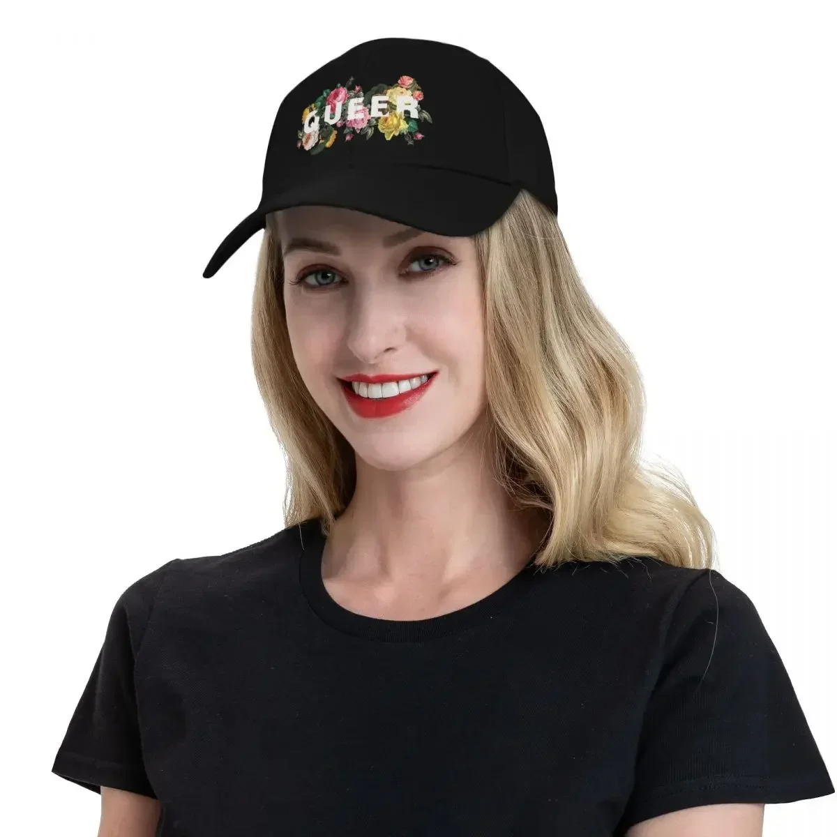 قبعة بيسبول Queer (الورود العتيقة). | -F- |   قبعة كبيرة الحجم Snapback قبعة أنثى للرجال